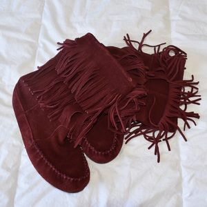 Minnetonka fringe boots